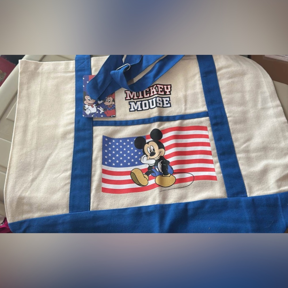 Disney Blue and White Mickey Mouse Travel Bag